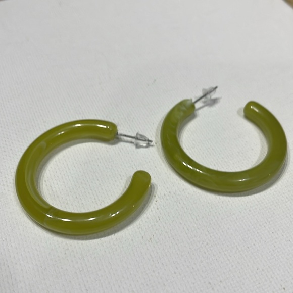 Green Resin Hoops - Picture 6 of 12